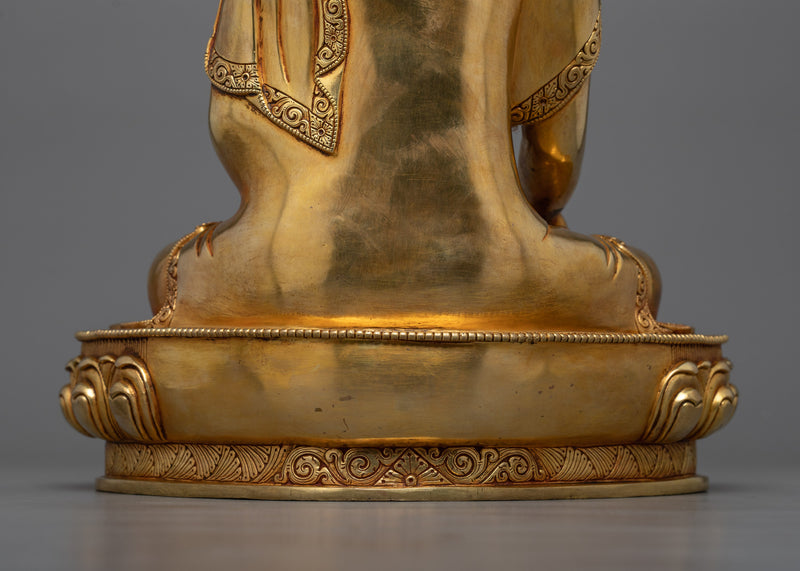 Buddhism Gautam Shakyamuni Buddha Statue | 24K Gold Elegance for Spiritual Serenity