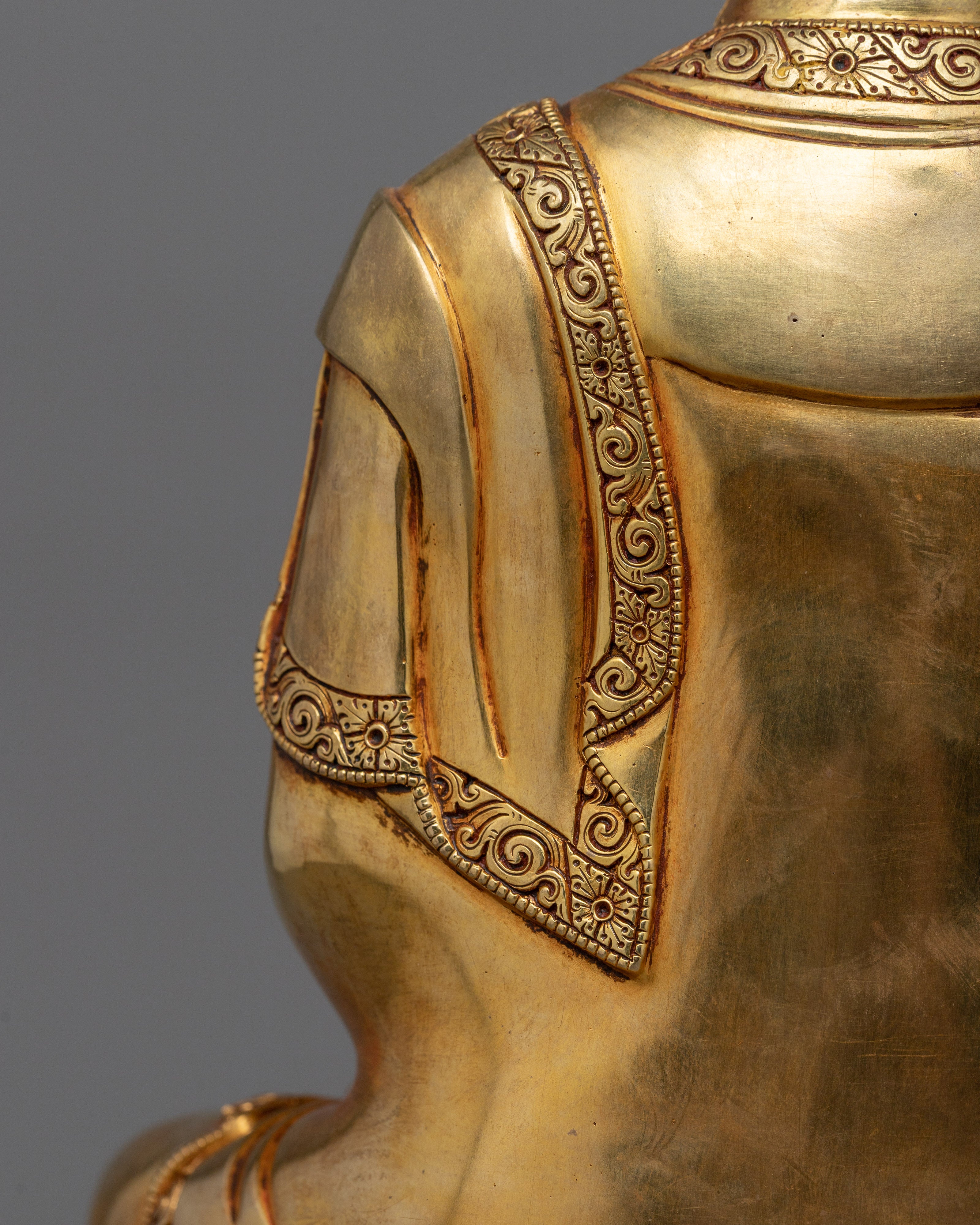 Buddhism Gautam Shakyamuni Buddha Statue | 24K Gold Elegance for Spiritual Serenity