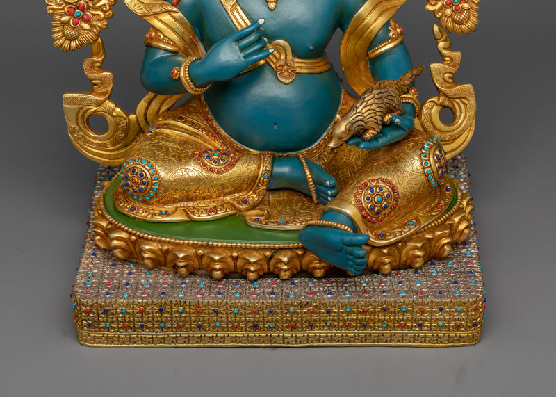 Exquisite Namtose Statue | Divine Guardian in Vibrant Blue