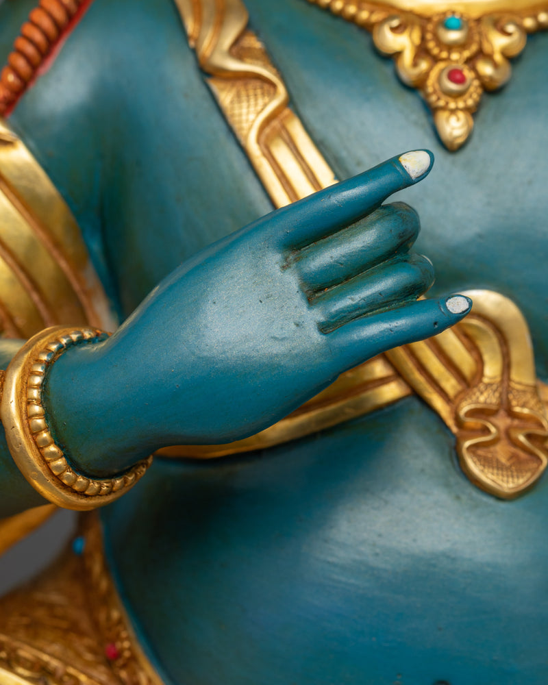 Exquisite Namtose Statue | Divine Guardian in Vibrant Blue