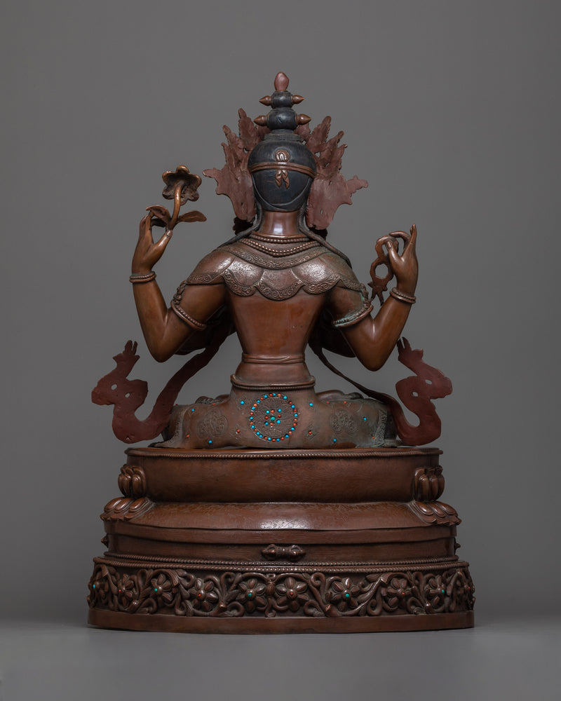 Majestic Buddha of Compassion Chenrezig Statue | Embodiment of Compassion and Mercy