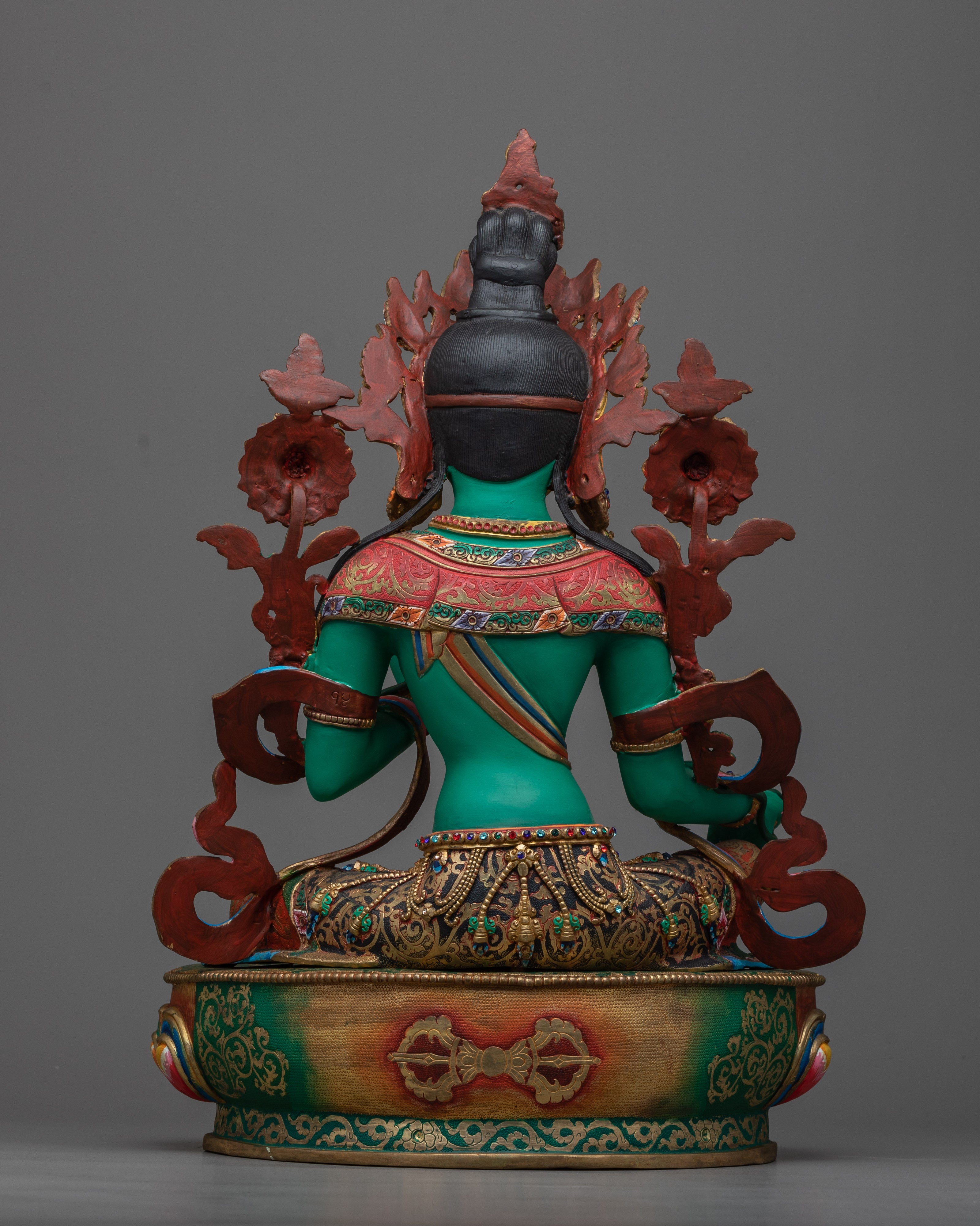 Painted Greentara Statuette | Icon of Compassion