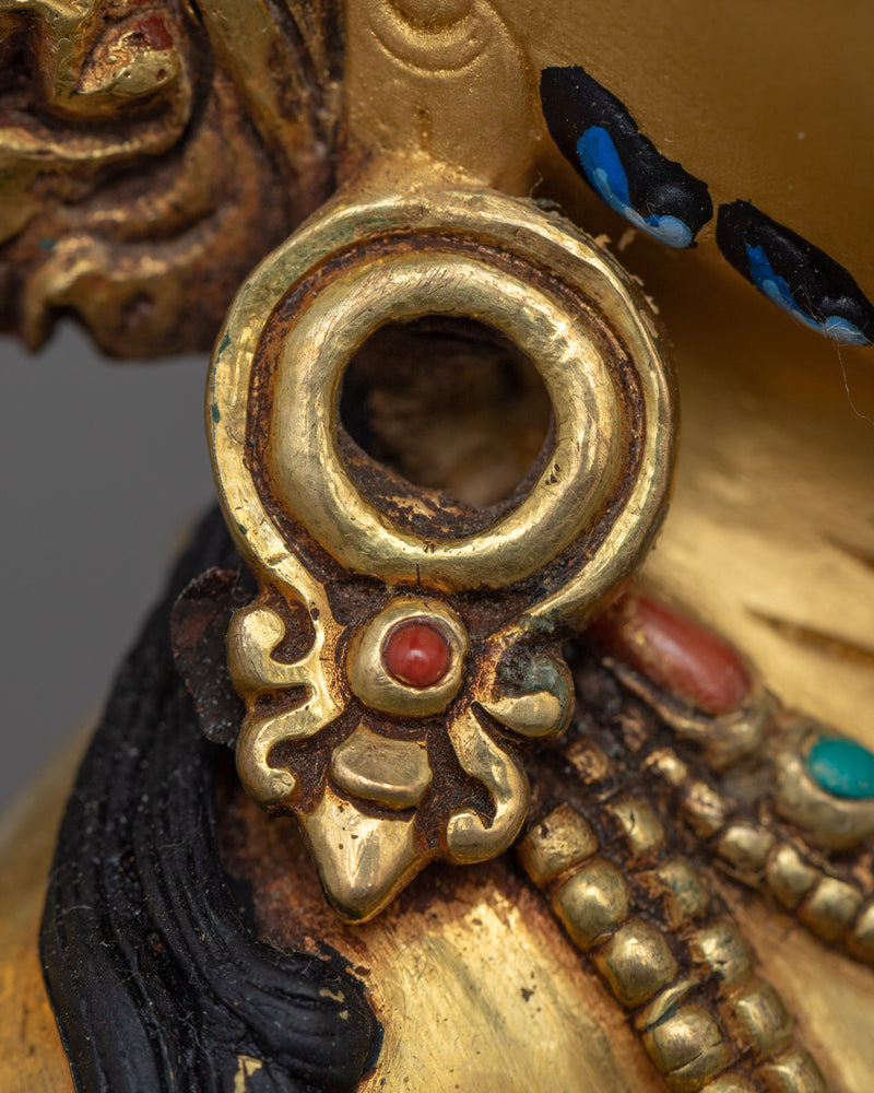 Norla Dzambhala Sculpture | Emblem of Prosperity in 24K Gold