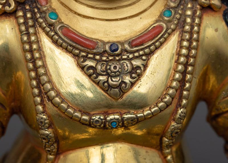 Norla Dzambhala Sculpture | Emblem of Prosperity in 24K Gold