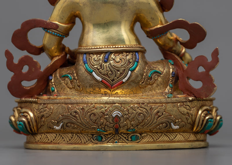 Norla Dzambhala Sculpture | Emblem of Prosperity in 24K Gold