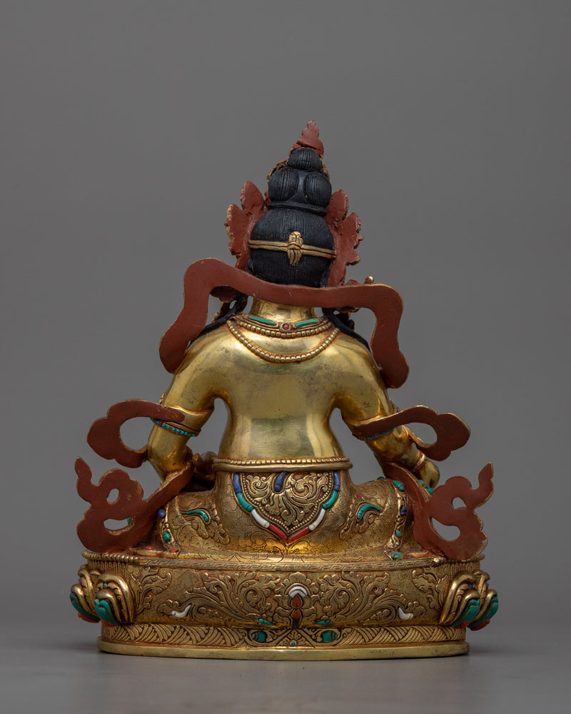 Norla Dzambhala Sculpture | Emblem of Prosperity in 24K Gold