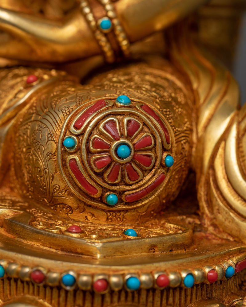 Vasudhara Goddess Statue | Luxurious 24K Gold and Copper Sculpture