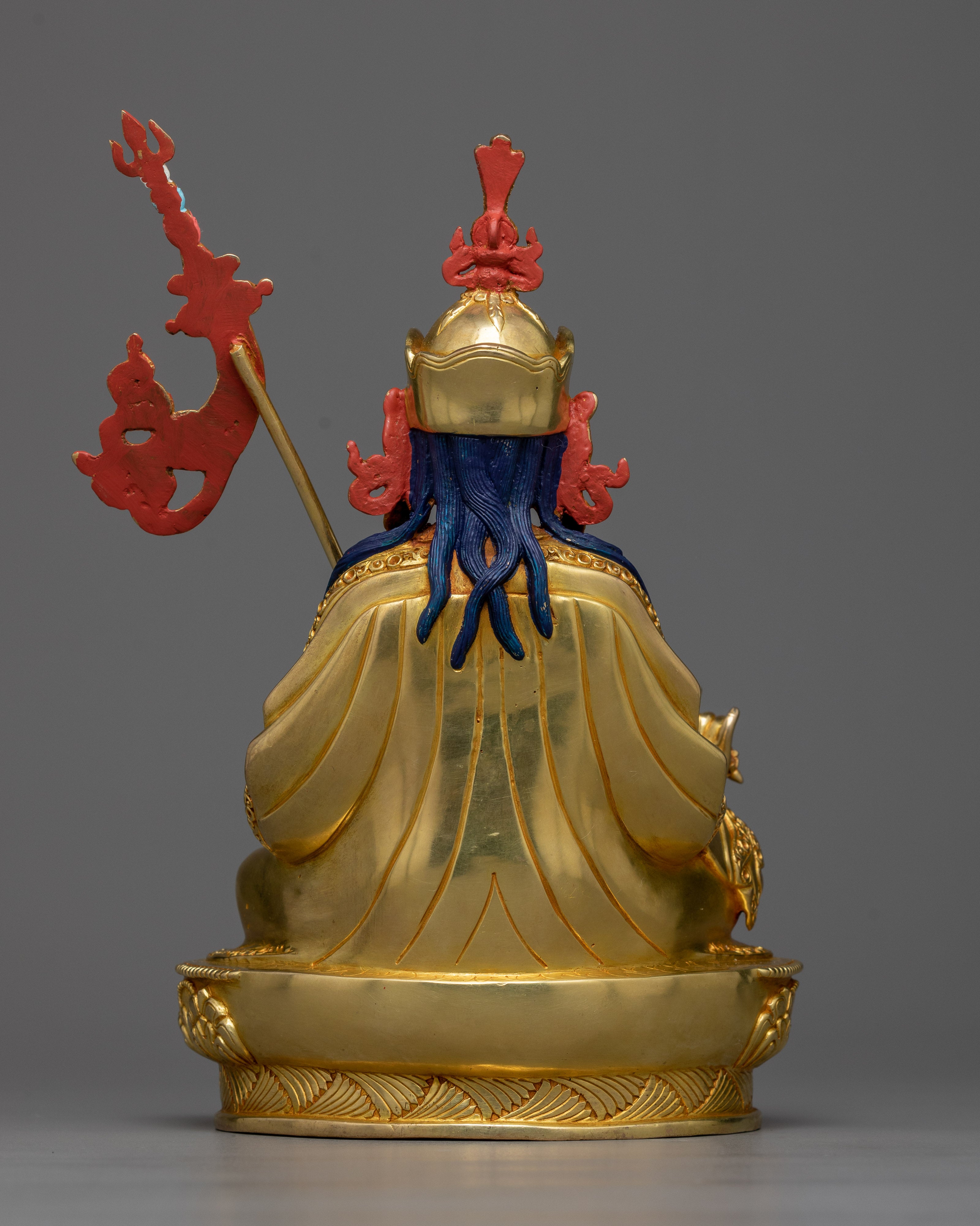 Dusum Sangye Guru Rinpoche Sculpture | 24K Gold & Copper Statue
