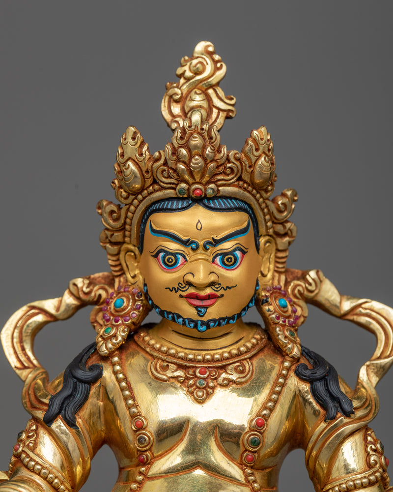 yellow dzambhala practice sculpture