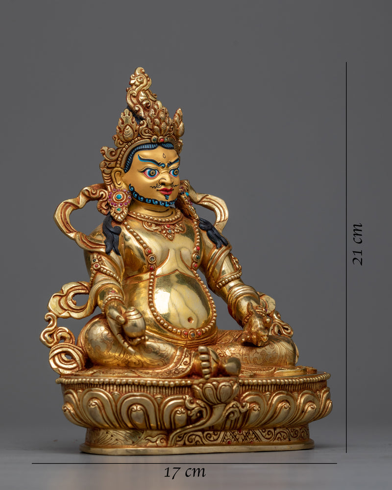 yellow dzambhala practice sculpture