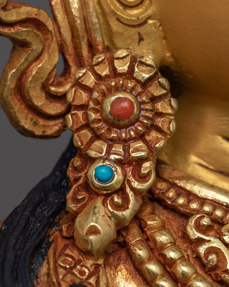 Chenrezig Buddha Sculpture | Compassionate Radiance | 24K Gold Gilded Art