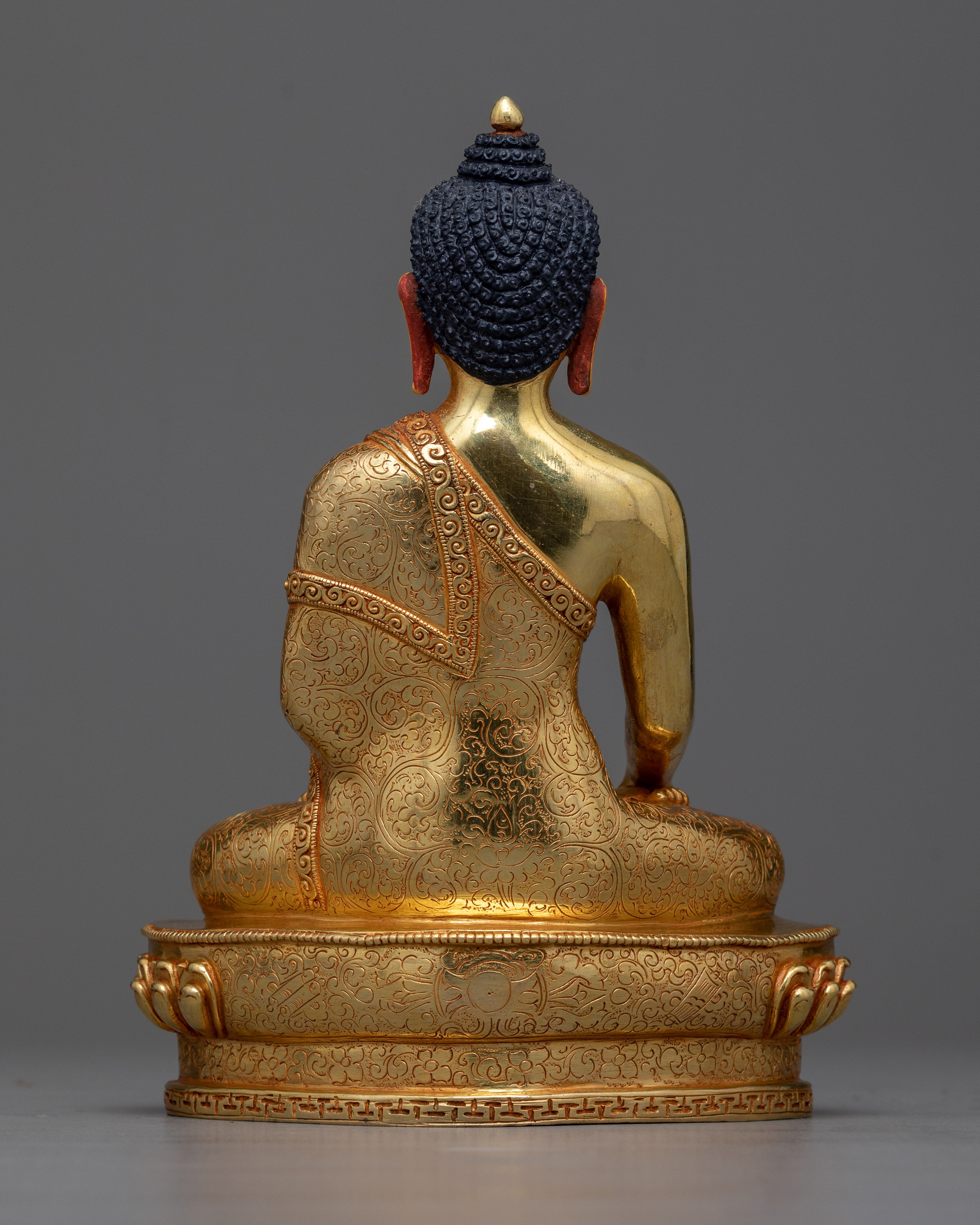 Bhaisajyaguru Medicine Buddha Dharani Statue | 24K Gold Gilded Elegance