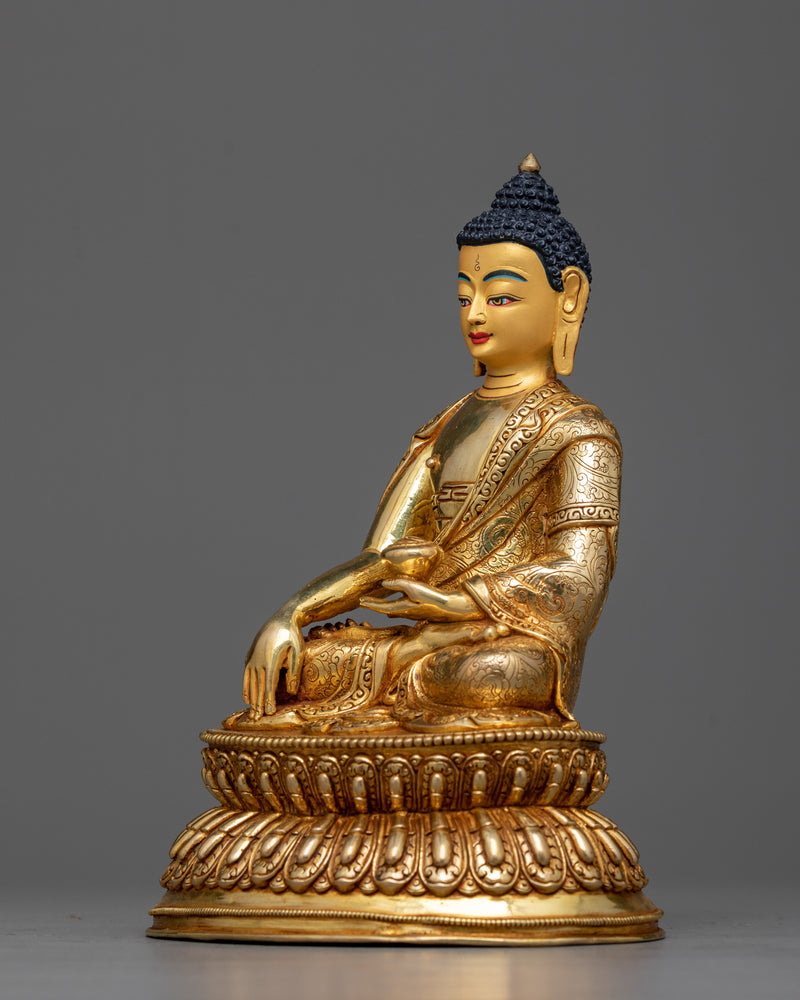 shakyamuni-buddha doing touching earth mudra