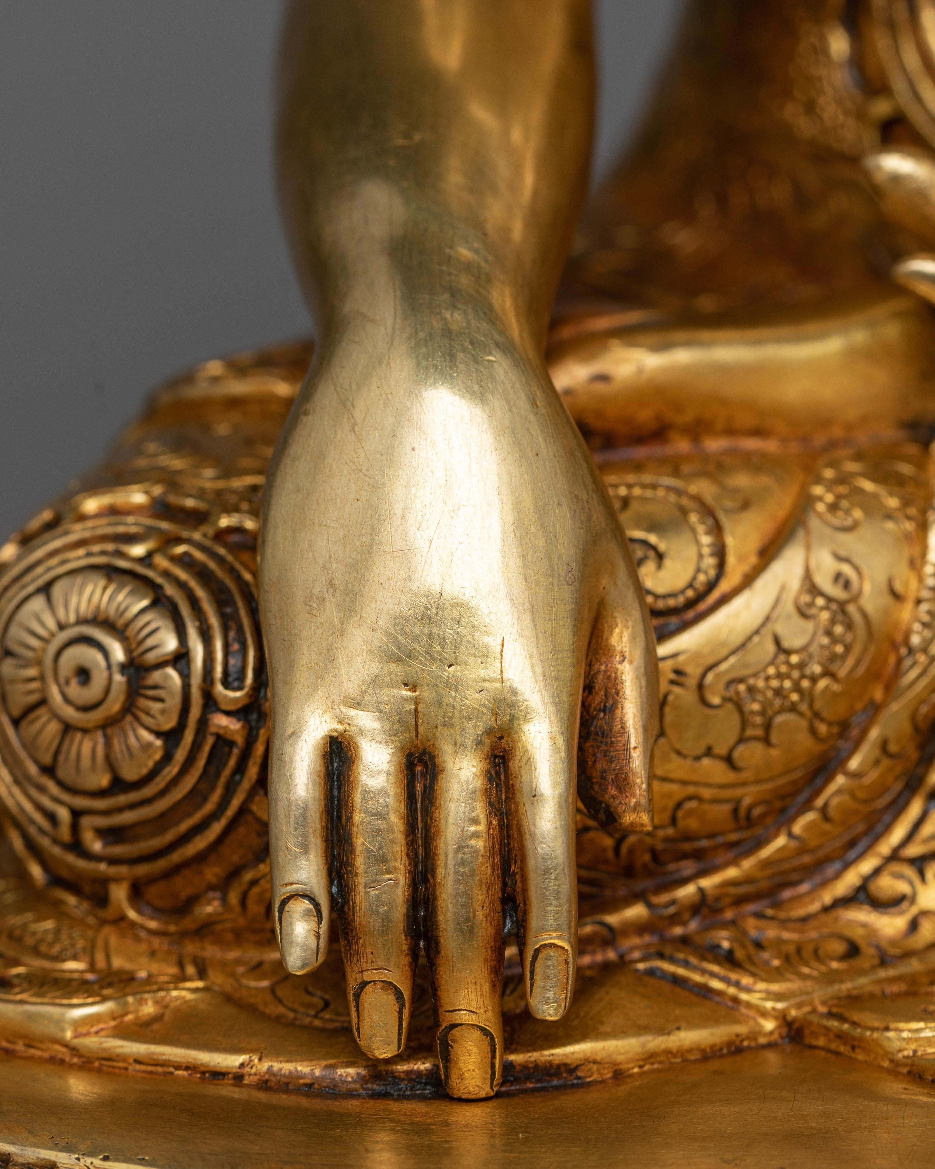 24K Gold-Gilded Shakyamuni Buddha Statue | A Symbol of Enlightenment