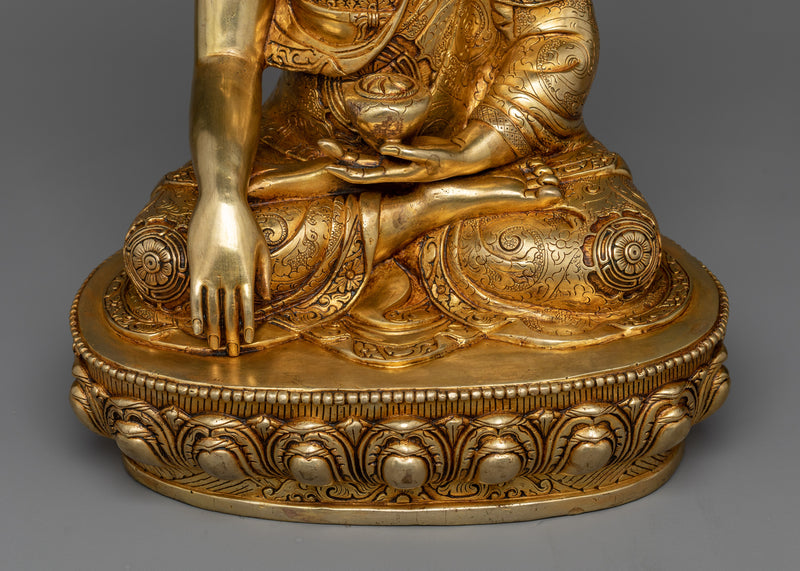 24K Gold-Gilded Shakyamuni Buddha Statue | A Symbol of Enlightenment