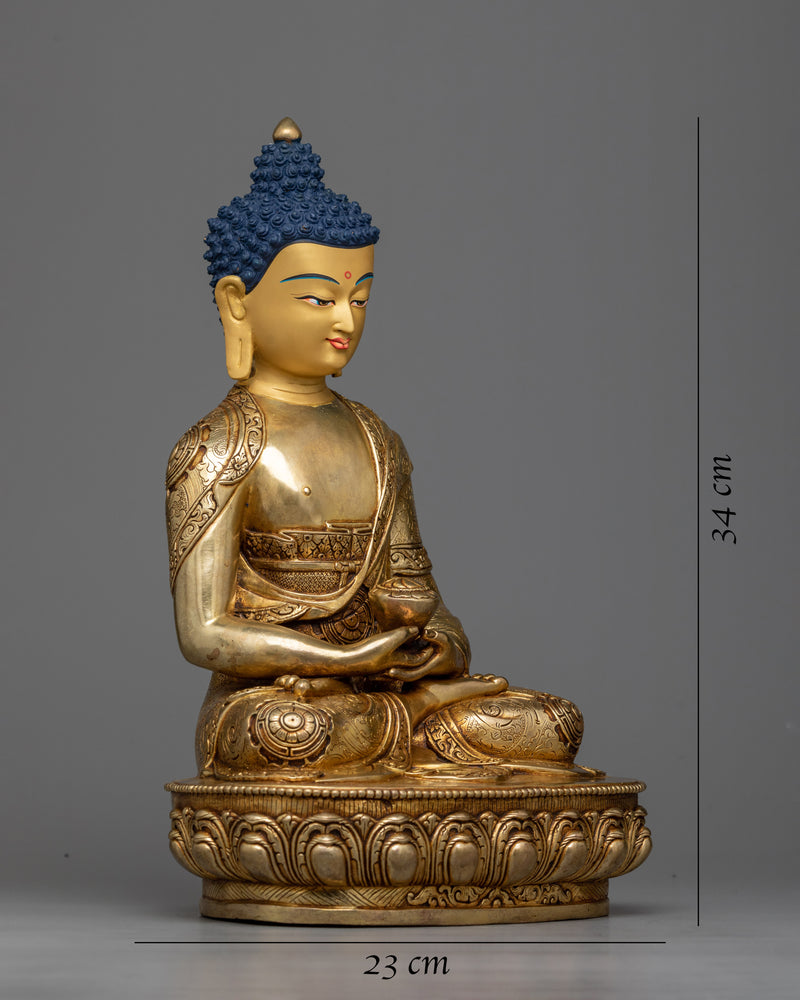 amitabha-buddha-gold gilded statue