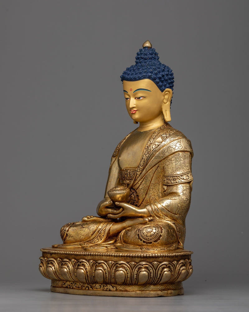 amitabha-buddha-gold gilded statue