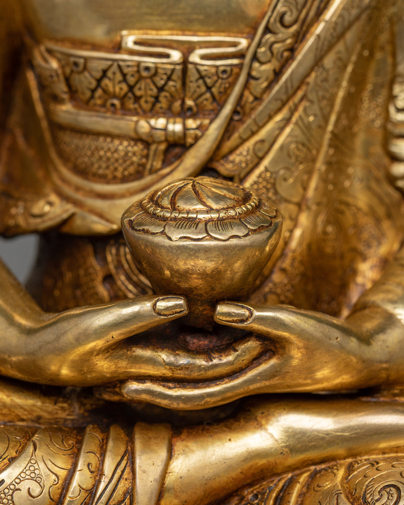 24K Gold-Gilded Amitabha Buddha Statue | Essence of Infinite Light