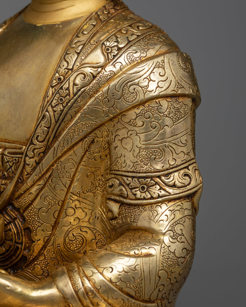 24K Gold-Gilded Amitabha Buddha Statue | Essence of Infinite Light