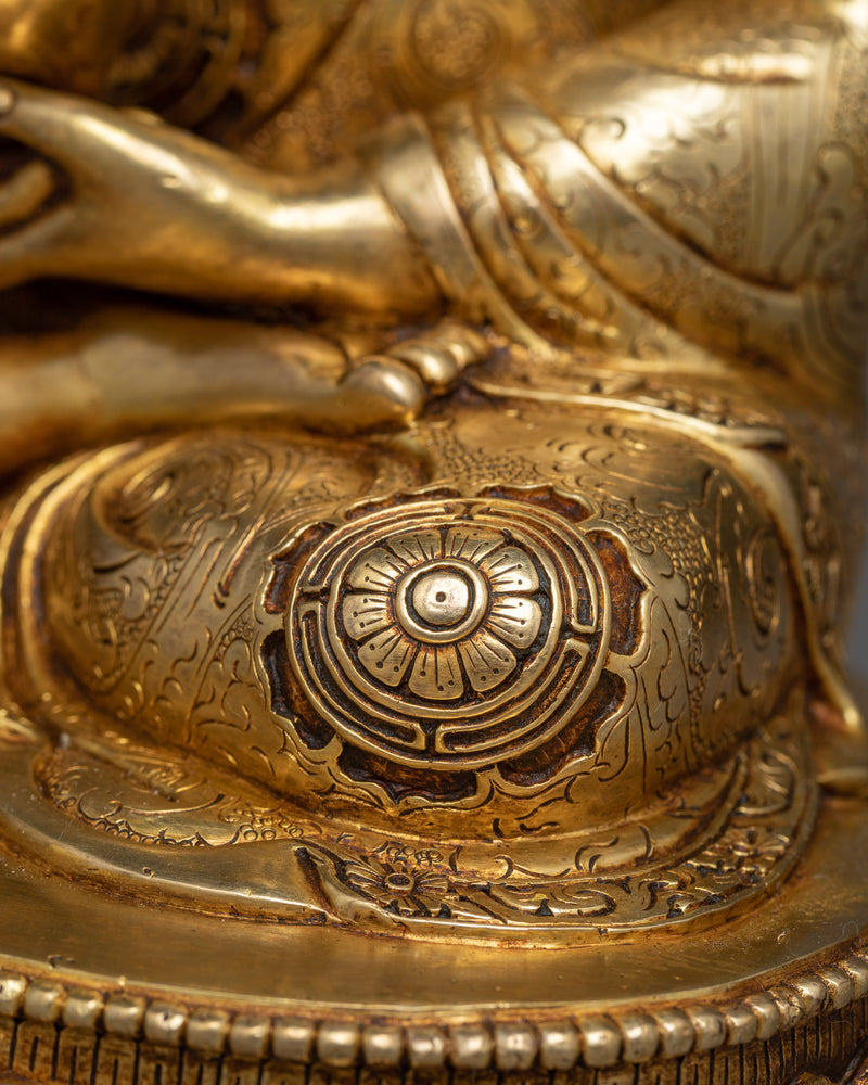 24K Gold-Gilded Amitabha Buddha Statue | Essence of Infinite Light