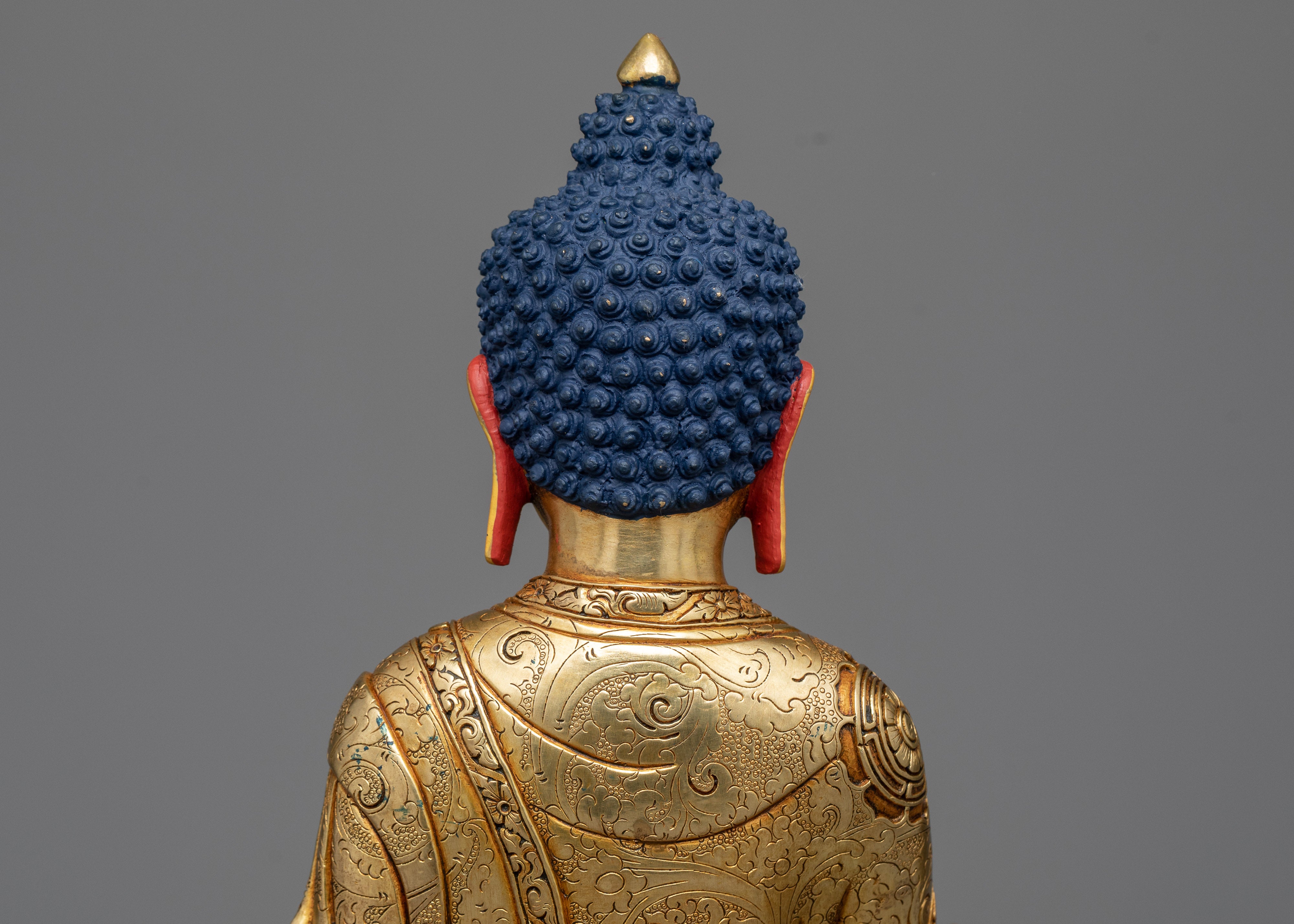 24K Gold-Gilded Medicine Buddha Statue | Beacon of Healing and Wellbeing