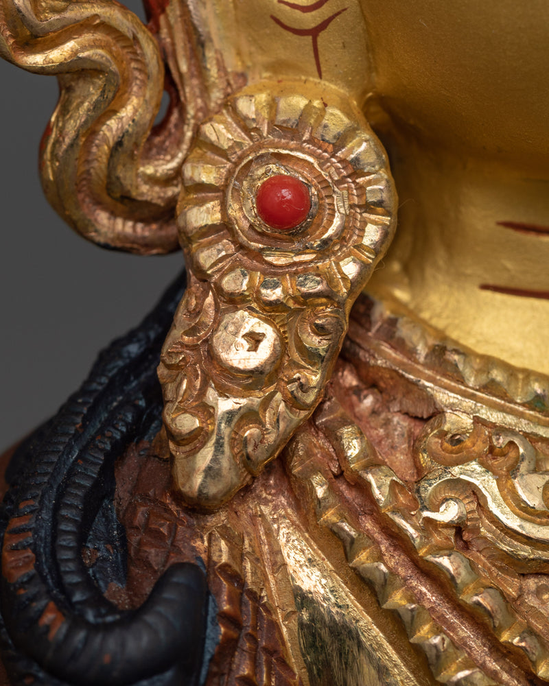 24K Gold-Gilded 4-Arm Chenrezig Bodhisattva Statue | Compassion in Every Direction