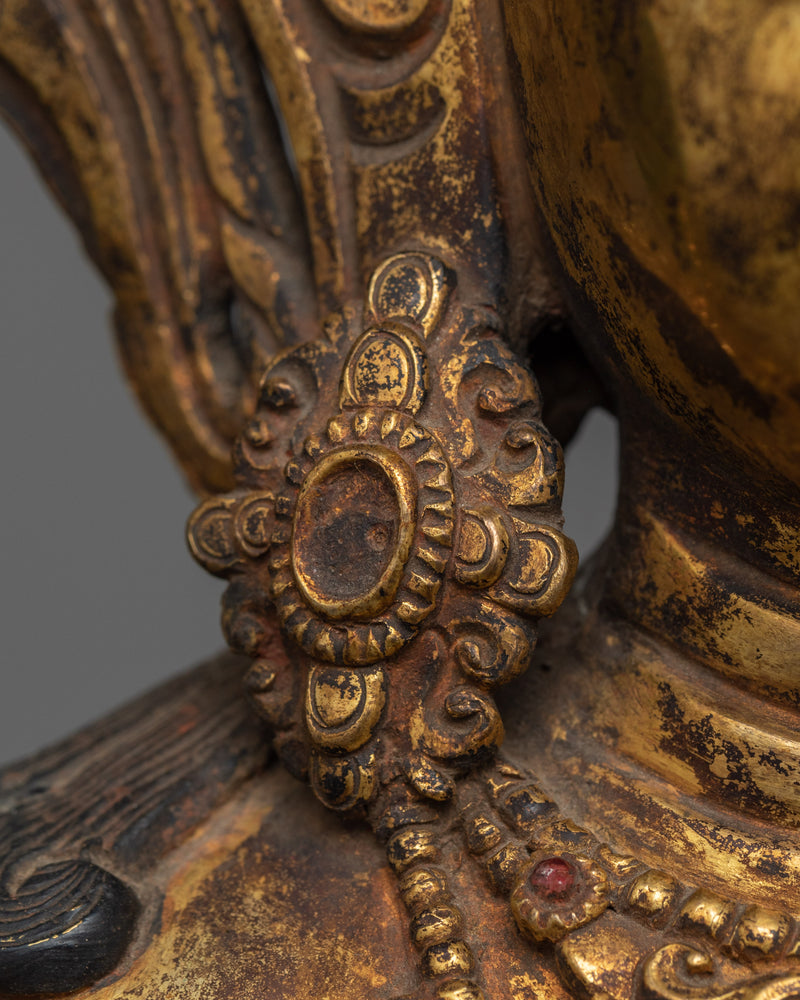 Antique Finished Chenrezi Statue | Embodiment of Infinite Compassion