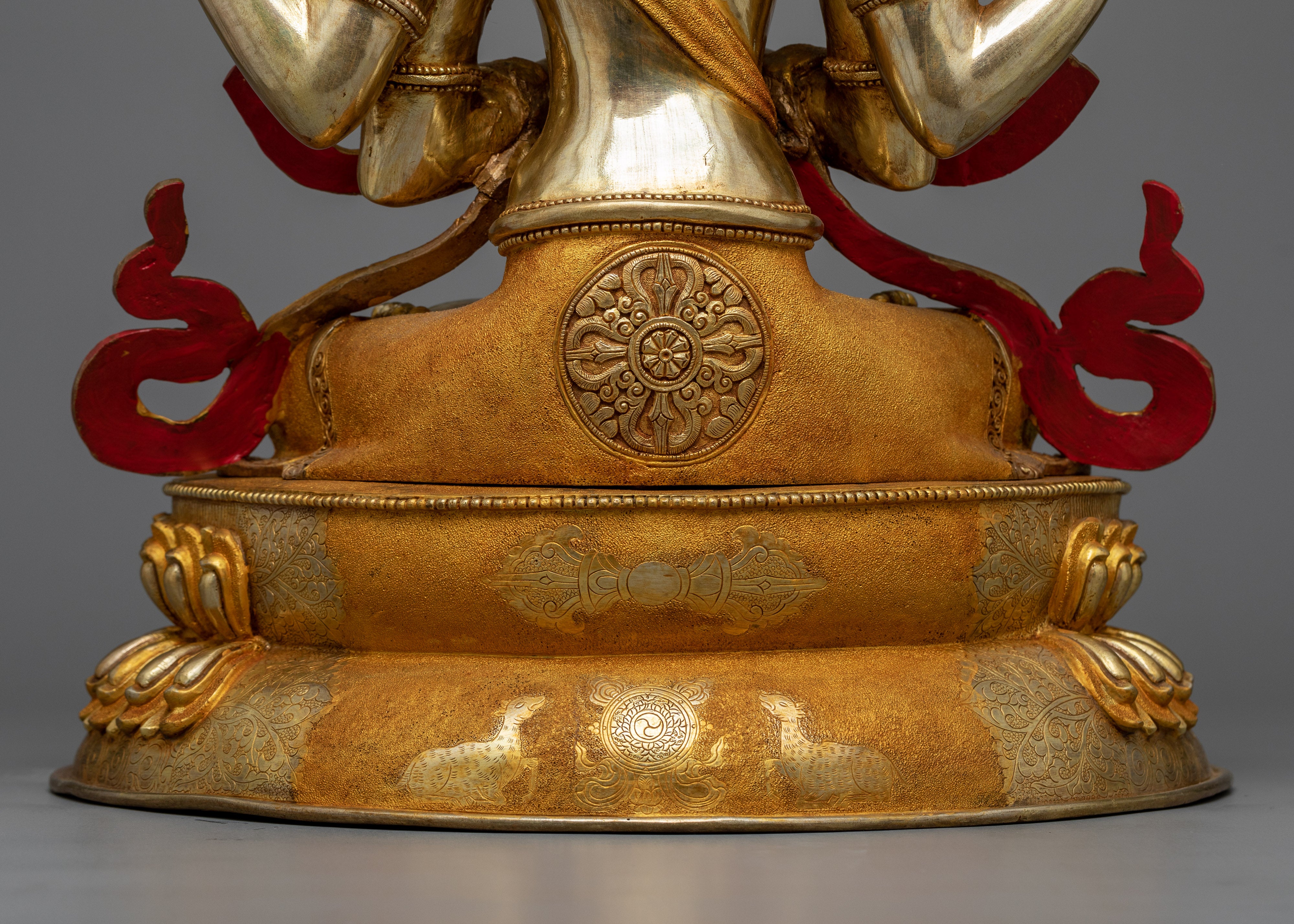 4 Arms Chenrezig Buddha | Gold Gilded Compassion