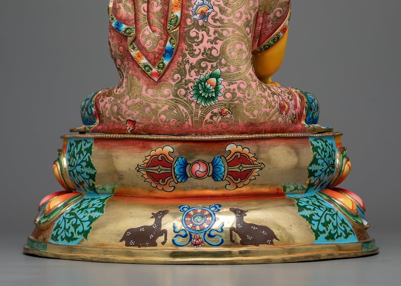 Enlightened One Gautama Buddha | Serene Gold & Acrylic Artistry