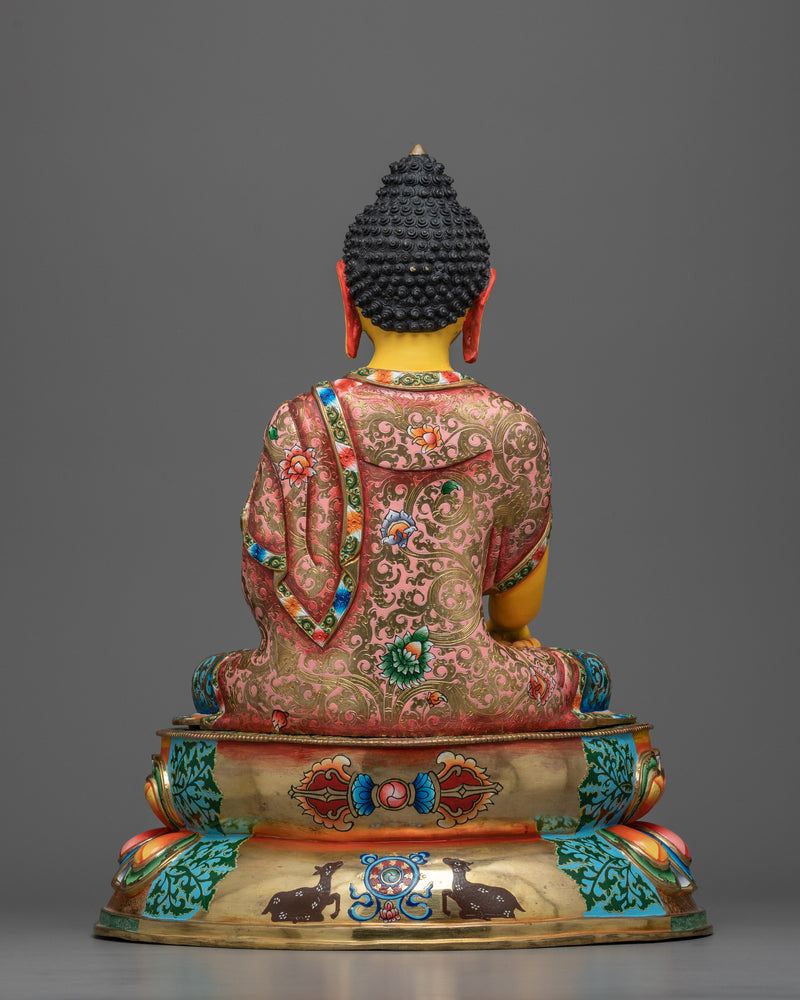 Enlightened One Gautama Buddha | Serene Gold & Acrylic Artistry