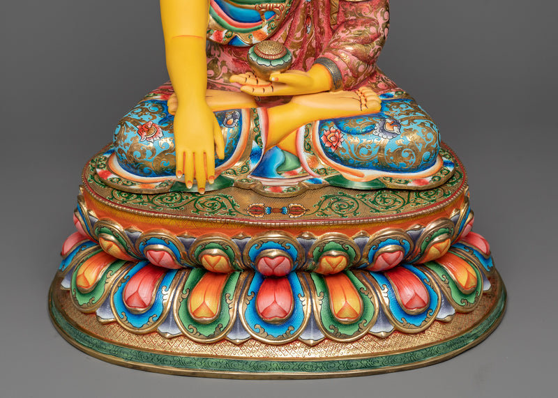Enlightened One Gautama Buddha | Serene Gold & Acrylic Artistry