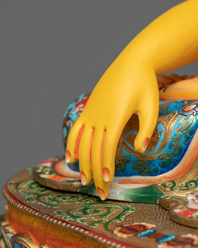Enlightened One Gautama Buddha | Serene Gold & Acrylic Artistry