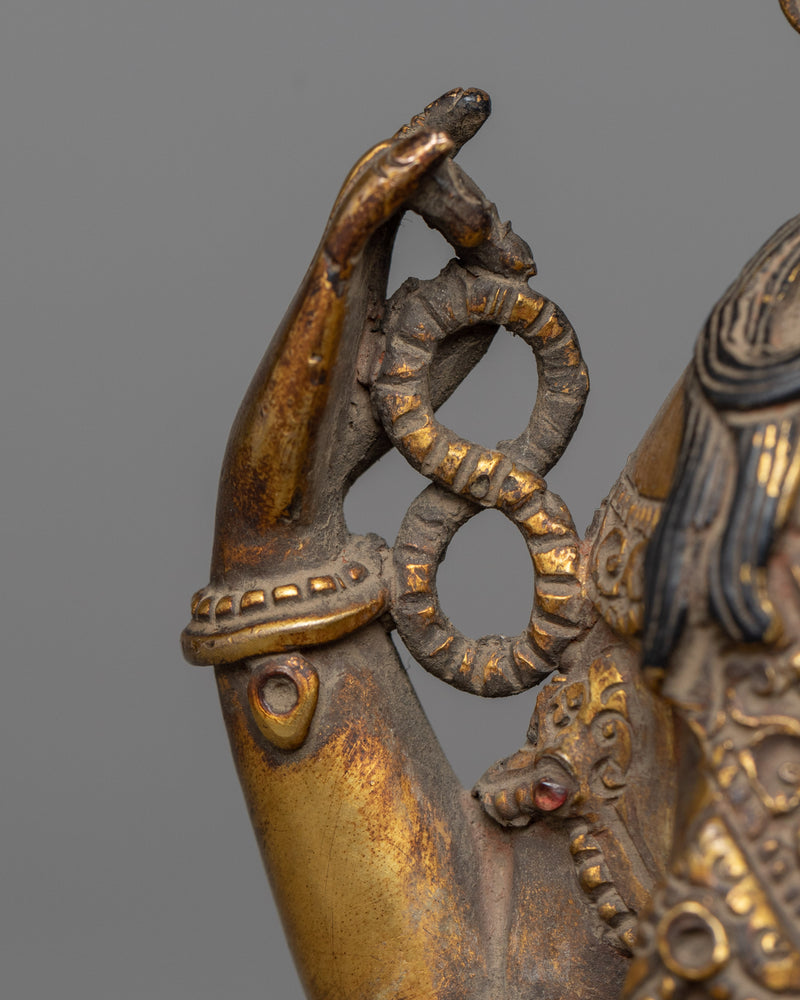 Chenrezig Buddh Statue | Golden Compassionate Vision in Copper Form