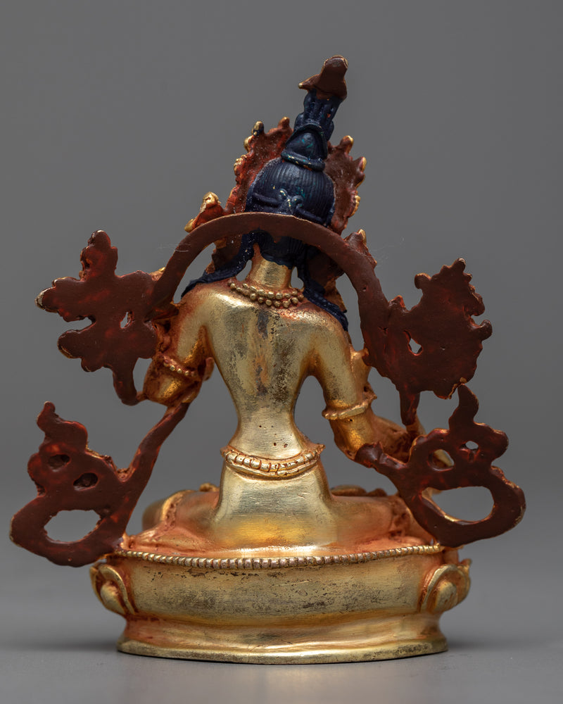 Enchanting Miniature Sita Tara Statue | 24K Gold Electroplated Copper