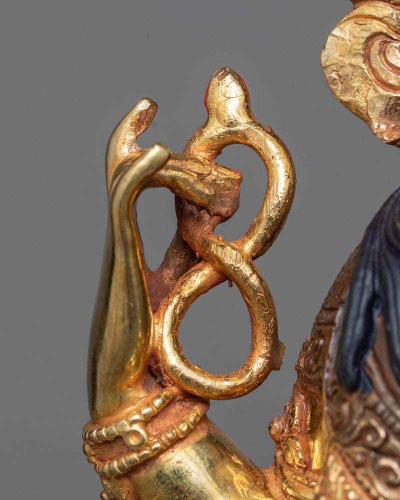 Elegant Chenrezig Figur in 24K Gold | Made in Nepal | Himalayan Artifact
