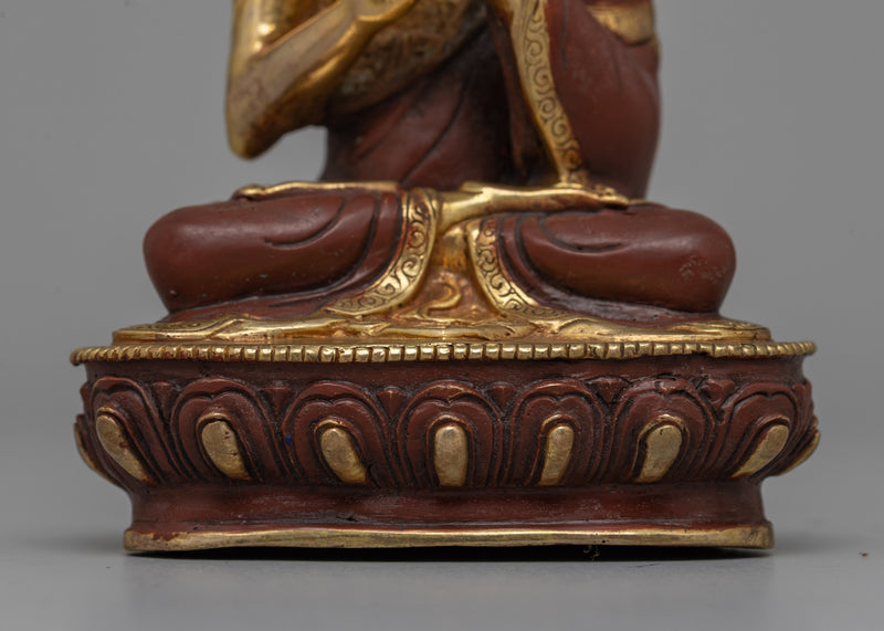 Vairocana Bouddha in Oxidized Copper | Enlightenment Art From Nepal