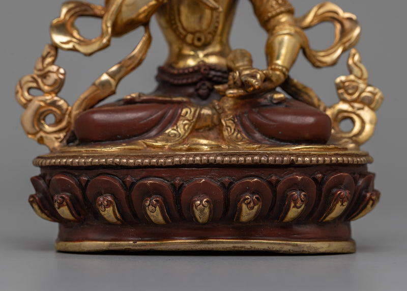 Enlightening Dorje Sempa Gold Statiue | Himalayan Sacred Artwork