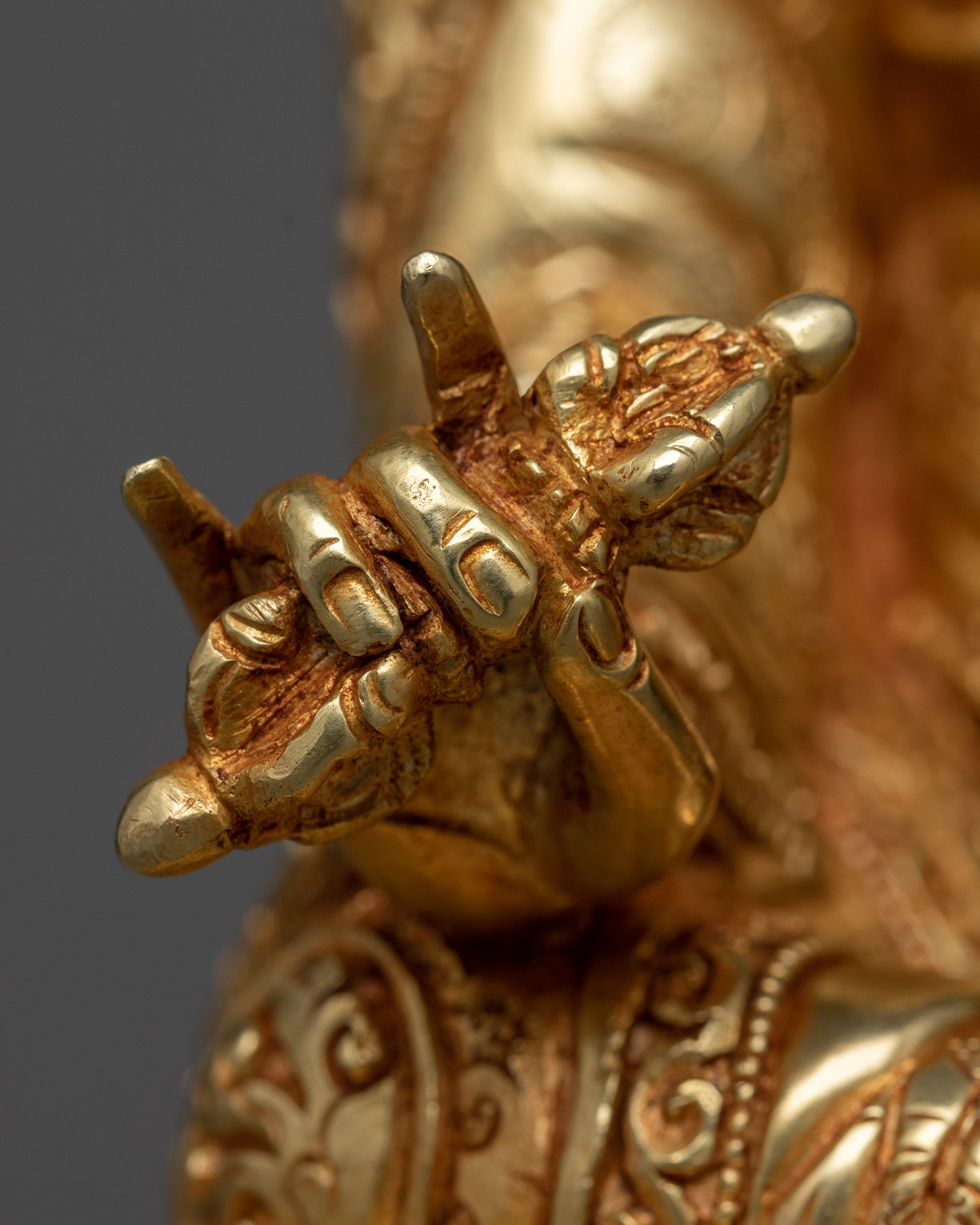 Rinpoche Guru Statue in 24K Gold | Padmasambhava, Lotus Born Master