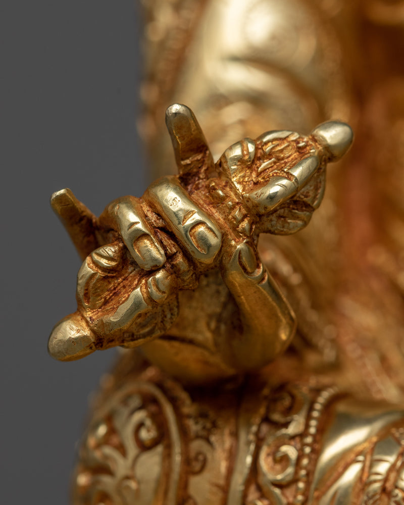 Rinpoche Guru Statue in 24K Gold | Padmasambhava, Lotus Born Master