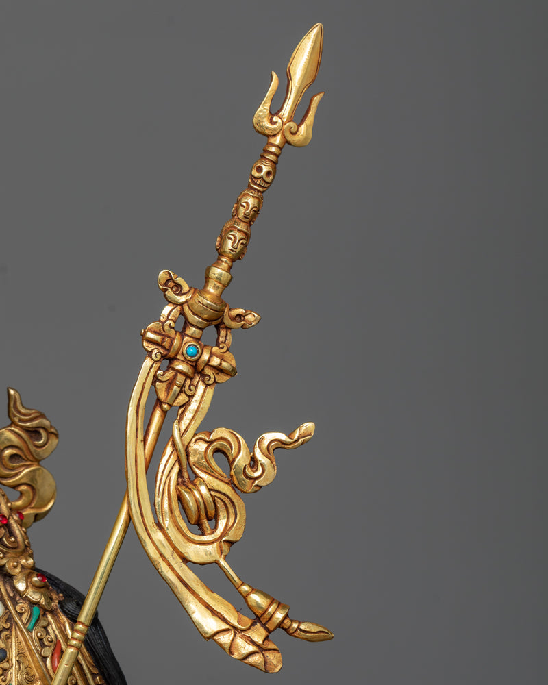 Exquisite Pema Jungne Padmasambhava | Triple Gold Layers Gilded Sculpture