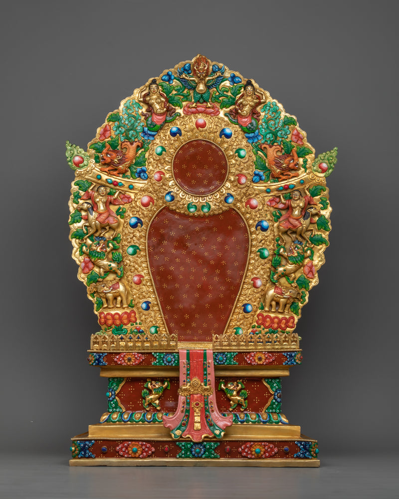 Majestic Guru Shakyamuni Buddha in Grand Throne | A Spiritual Masterpiece