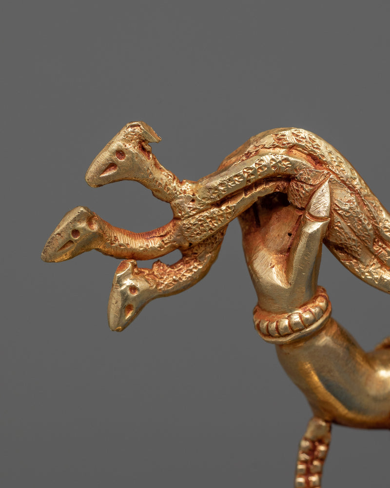Majestic Khangarid "Garuda" | 24K Gold Gilded Copper Sculpture