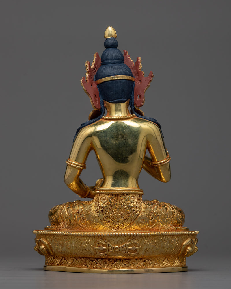Dorje Sempa Statue for Shrine | 24K Gold Gilded Vajrasattva Sculpture