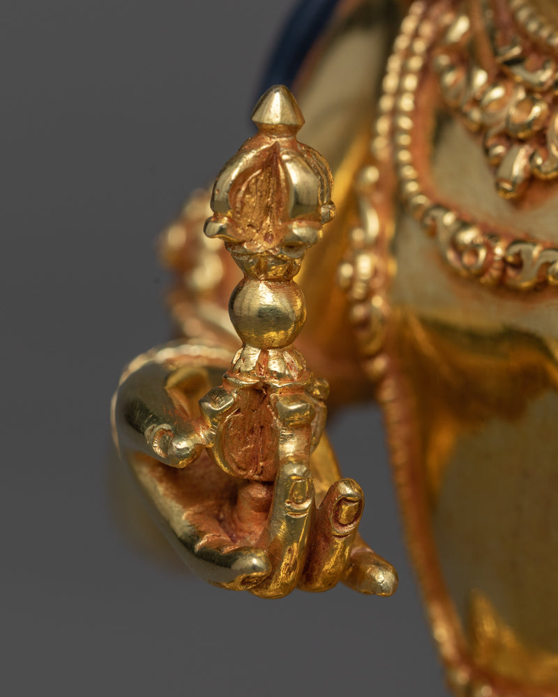 Dorje Sempa Statue for Shrine | 24K Gold Gilded Vajrasattva Sculpture