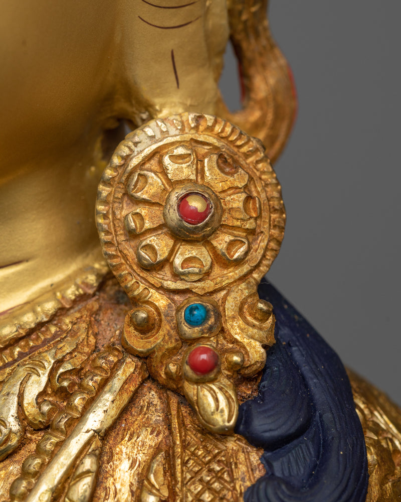 Chenrezig Bodhisattva Sculpture | 24K Gold Gilded Symbol of Compassion