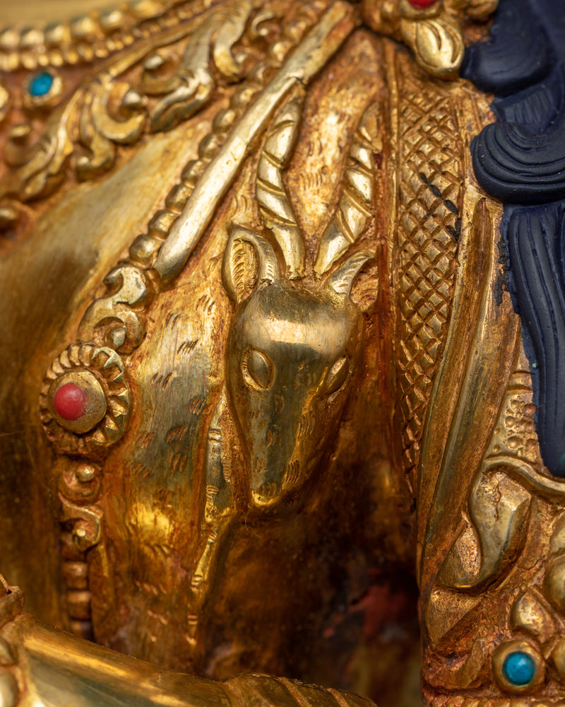 Chenrezig Bodhisattva Sculpture | 24K Gold Gilded Symbol of Compassion