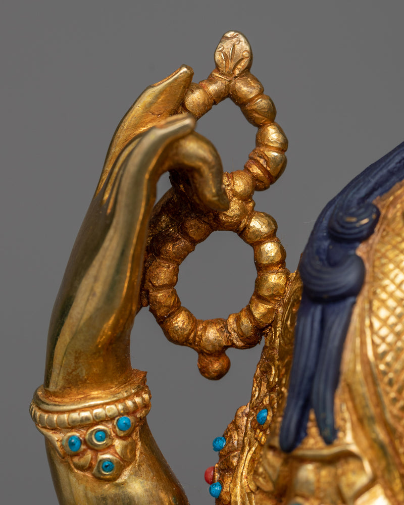 Chenrezig Bodhisattva Sculpture | 24K Gold Gilded Symbol of Compassion
