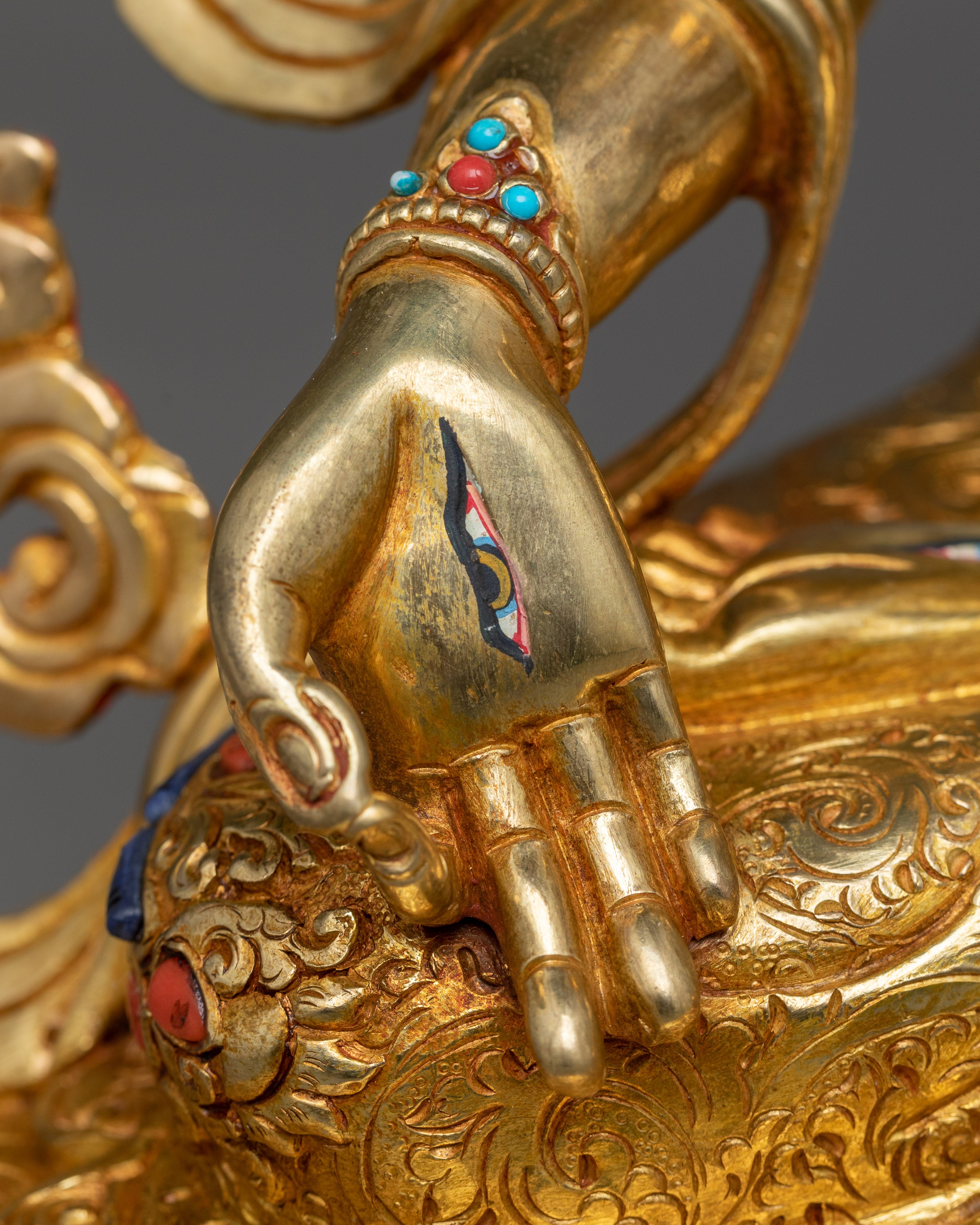 Dolma Karpo (White Tara) Sculpture | 24K Gold Gilded Serenity