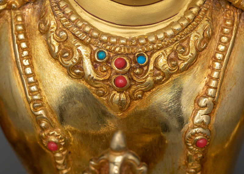 Vajrasattva Statue in 24K Gold | Symbol of Purification and Renewal