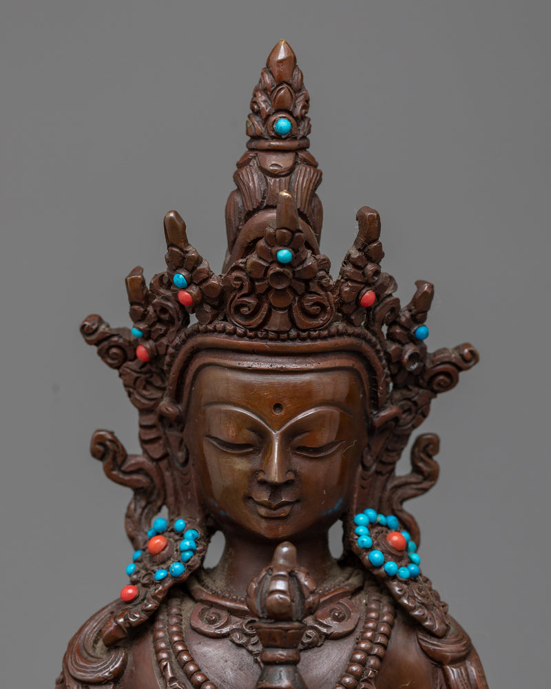 vajrasattva-oxidized sculpture